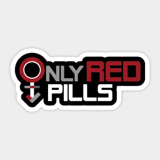 ONLY RED PILLS LOGO Sticker